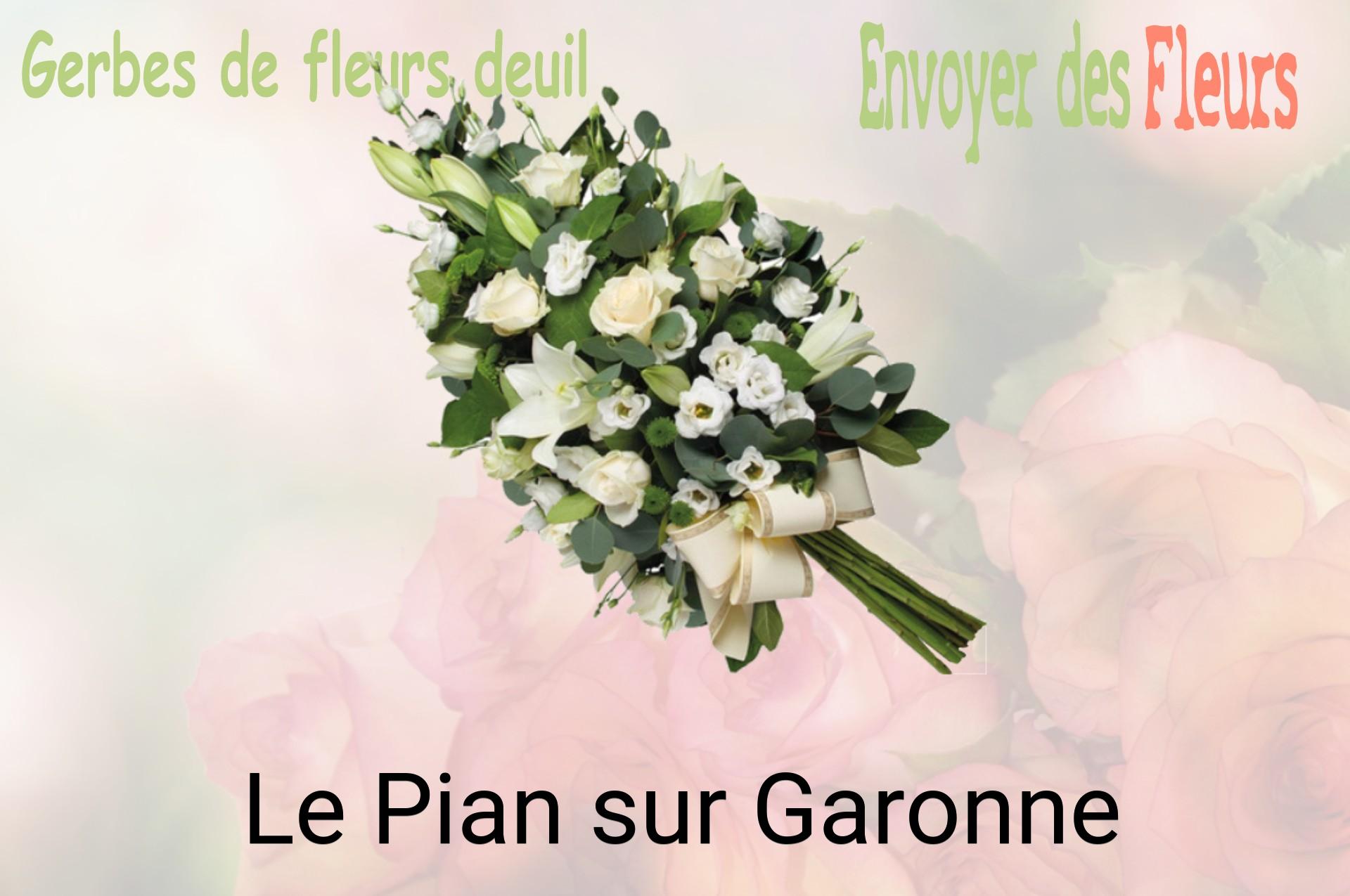 Gerbe de fleurs de deuil livrée à Le Pian-sur-Garonne